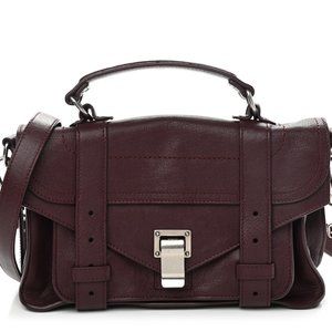 PROENZA SCHOULER Lambskin Tiny PS1 Lux Satchel Cordovan